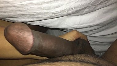 Horny chick keeps playing with my cock when trying to sleep