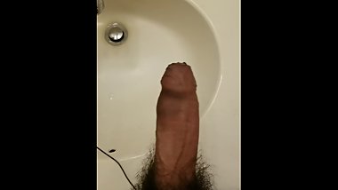 Jerking 7 inch thick dick