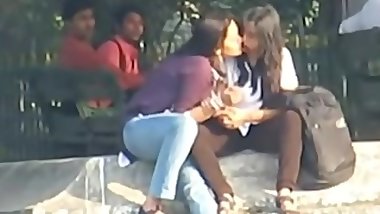 INDIAN - Lesbians Smooch Publicly
