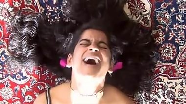 Indian girl snorting in hot orgasm