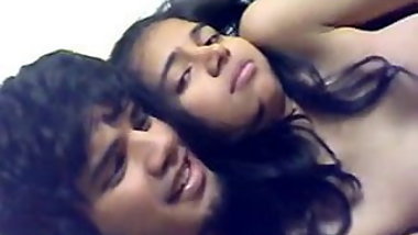 cute girl naked on bed bf captured