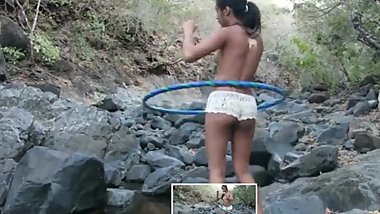 Married Desi Indian Teen Hoola Hoop Video for Money