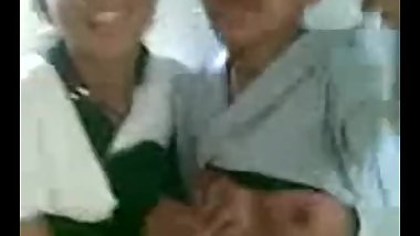Indian girls showing boobs to boss