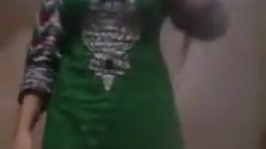 Beautiful indian girl in toilet