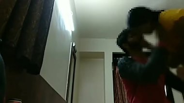Bhabhi Kissing with her Young Lover