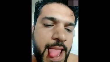 Indian hot beard jerk off show