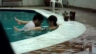 Sex in the pool.