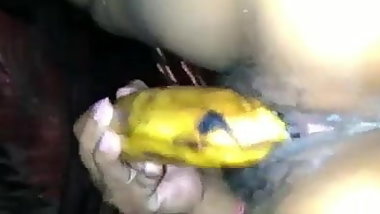 Banana Fuck on cam by desi bbw