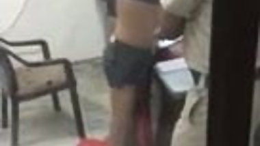 A girl nude in the police station
