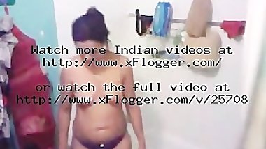 Indian Chandigarh babe bathing in Bathroom