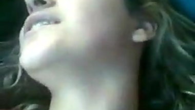 Girl making horny expression