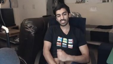 Hot Cute Indian Guy Stroking His Big Cock on Cam