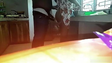 wifr fucked while working in kitchen