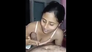 Indian College girl Blowjob to Boyfriend Part -1