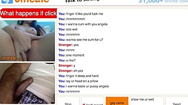 Omegle hottie play game, makes me cum :D
