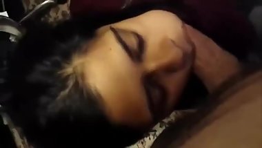 sexy desi indian girl named neha giving amazing blowjob