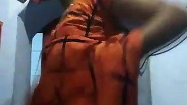 Indian cute girl changing dress