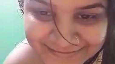 indian big boobs chubby girl after bath