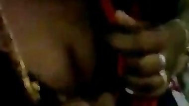 Sexy Southindian Aunty allow her Boos to play with her HUGE Boobs in Office