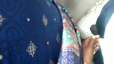 Aunty groping dick