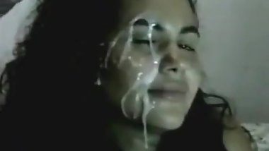 Drenching a hot Indian babe with cum
